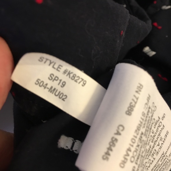 J. Crew mercantile red & white anchors embroidered - Picture 5 of 6